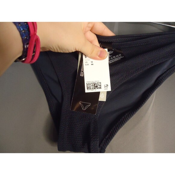 H&M Swim Bottoms Briefs Cheeky Dark Navy Size 12 New With Tag - Picture 3 of 7